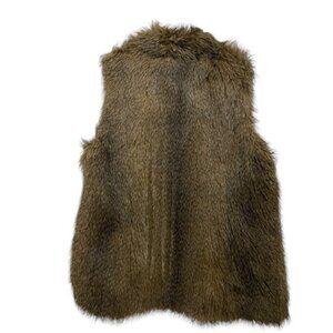 Rlz Womens Faux Fur Vest Brown Large